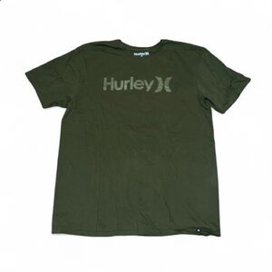 Mens Hurley Olive Green Logo Short Sleeve Tee- Size XL
